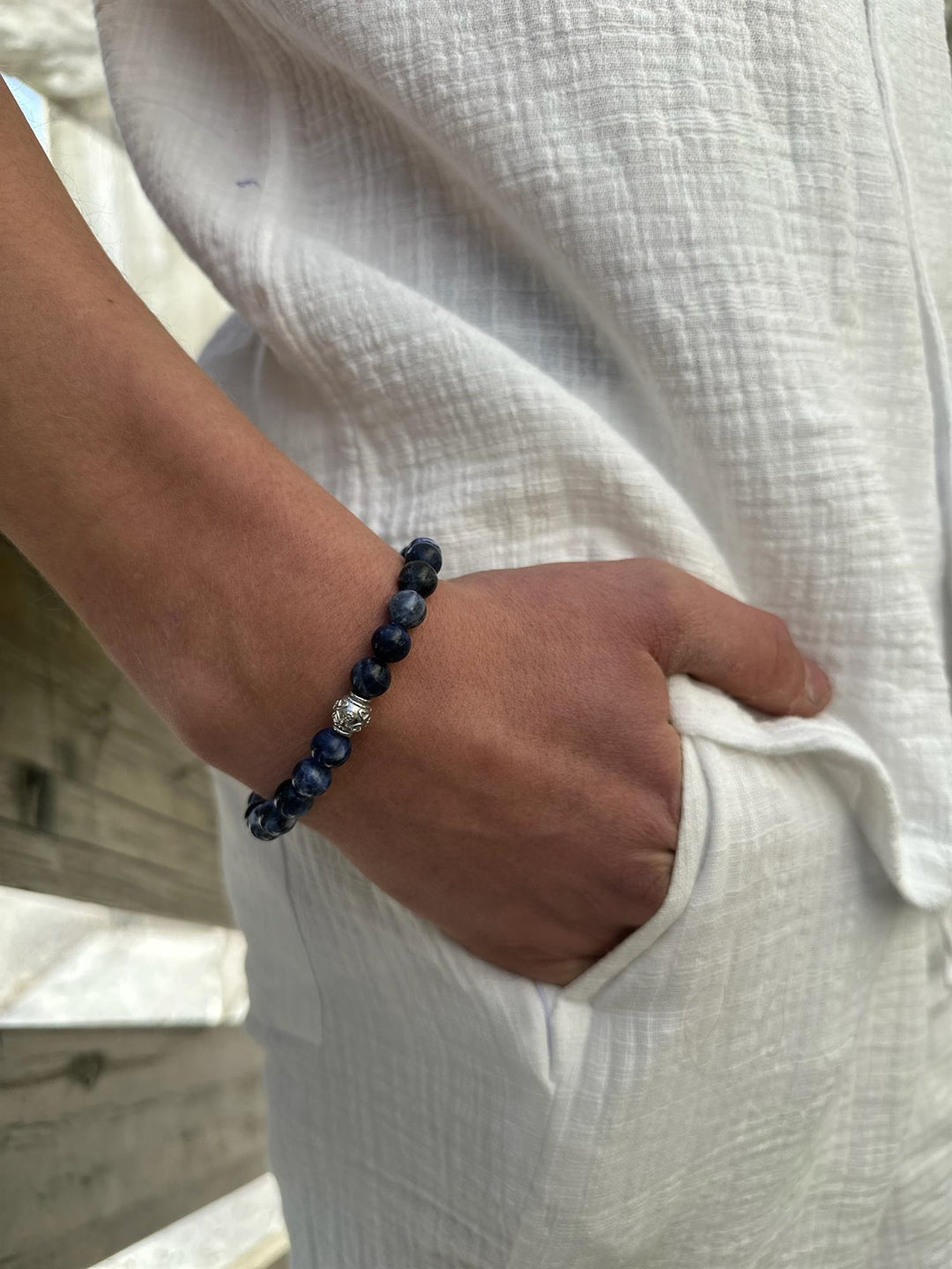 Sodilate blue male bracelet
