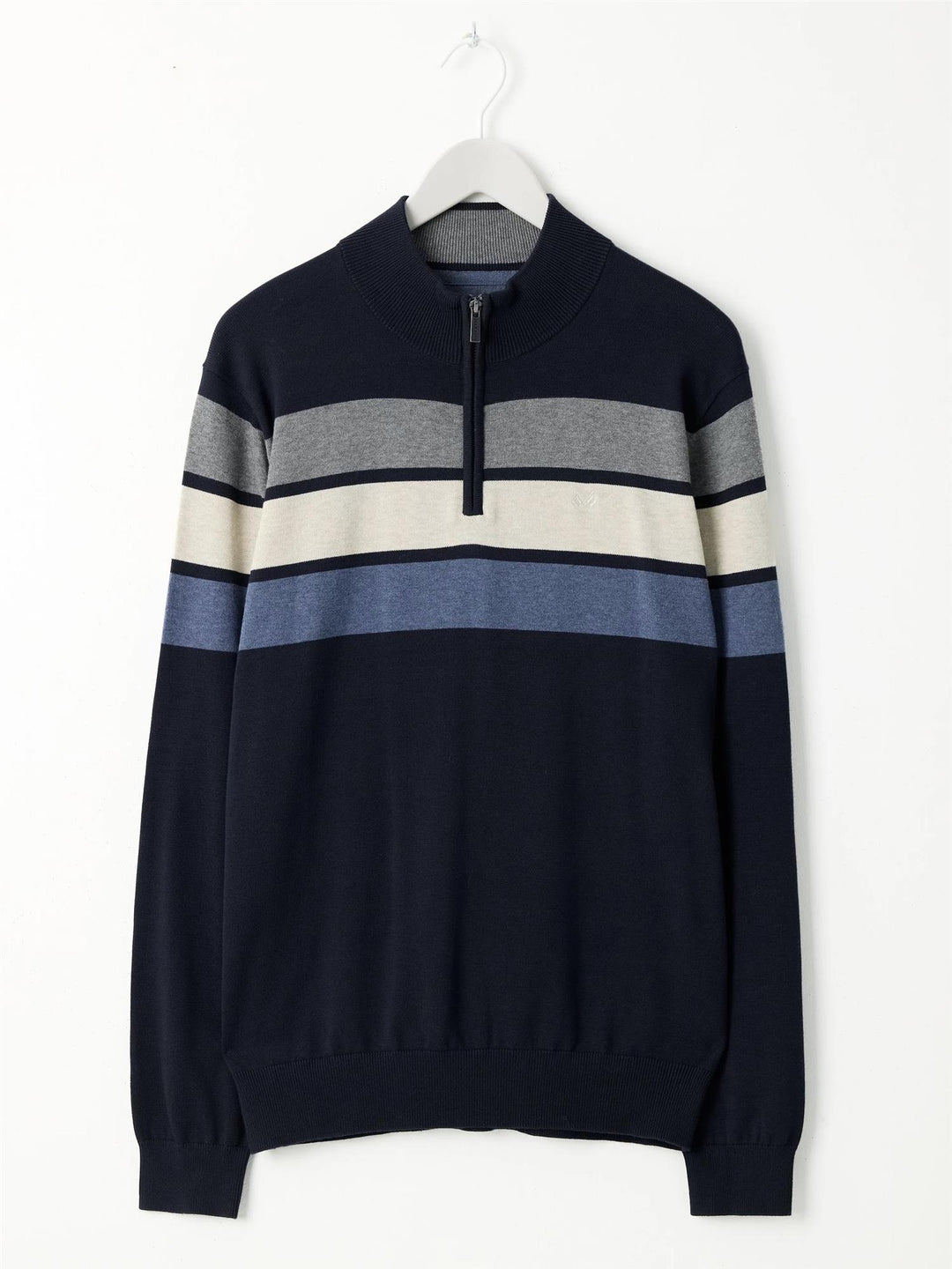 Gerard stripet zipneck
