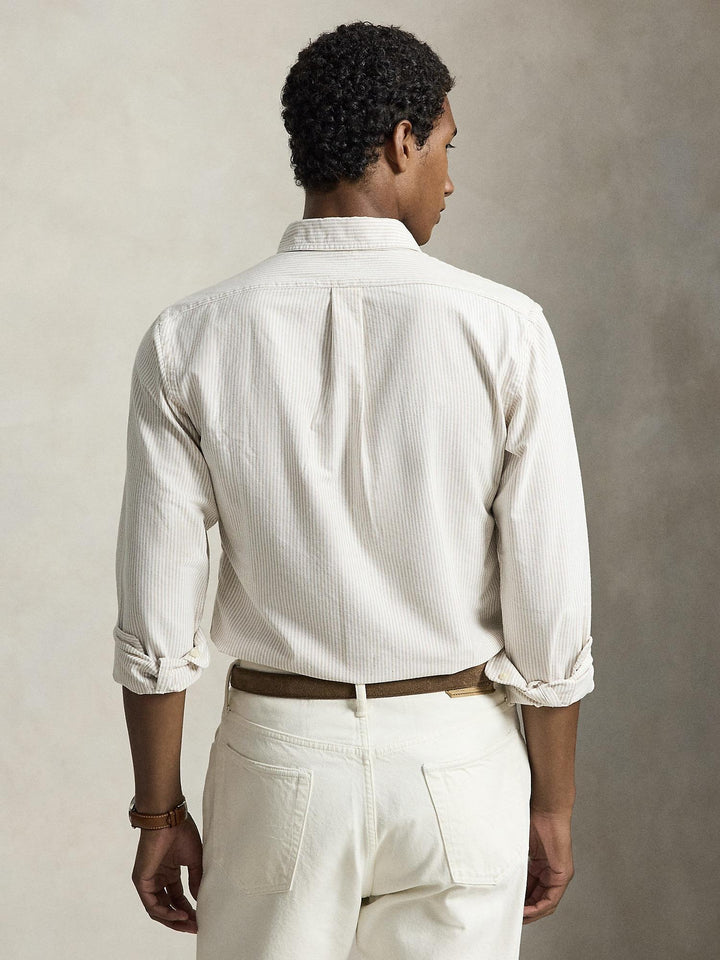 Custom fit striped oxford shirt