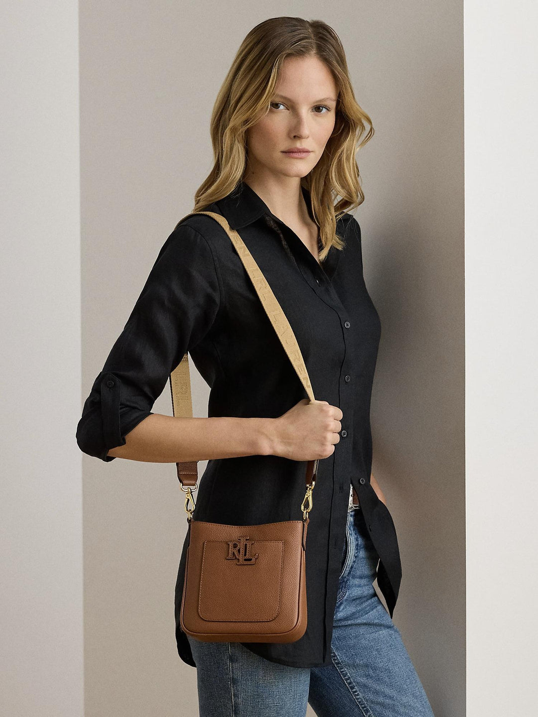 Pebbled Leather Small Cameryn Crossbody