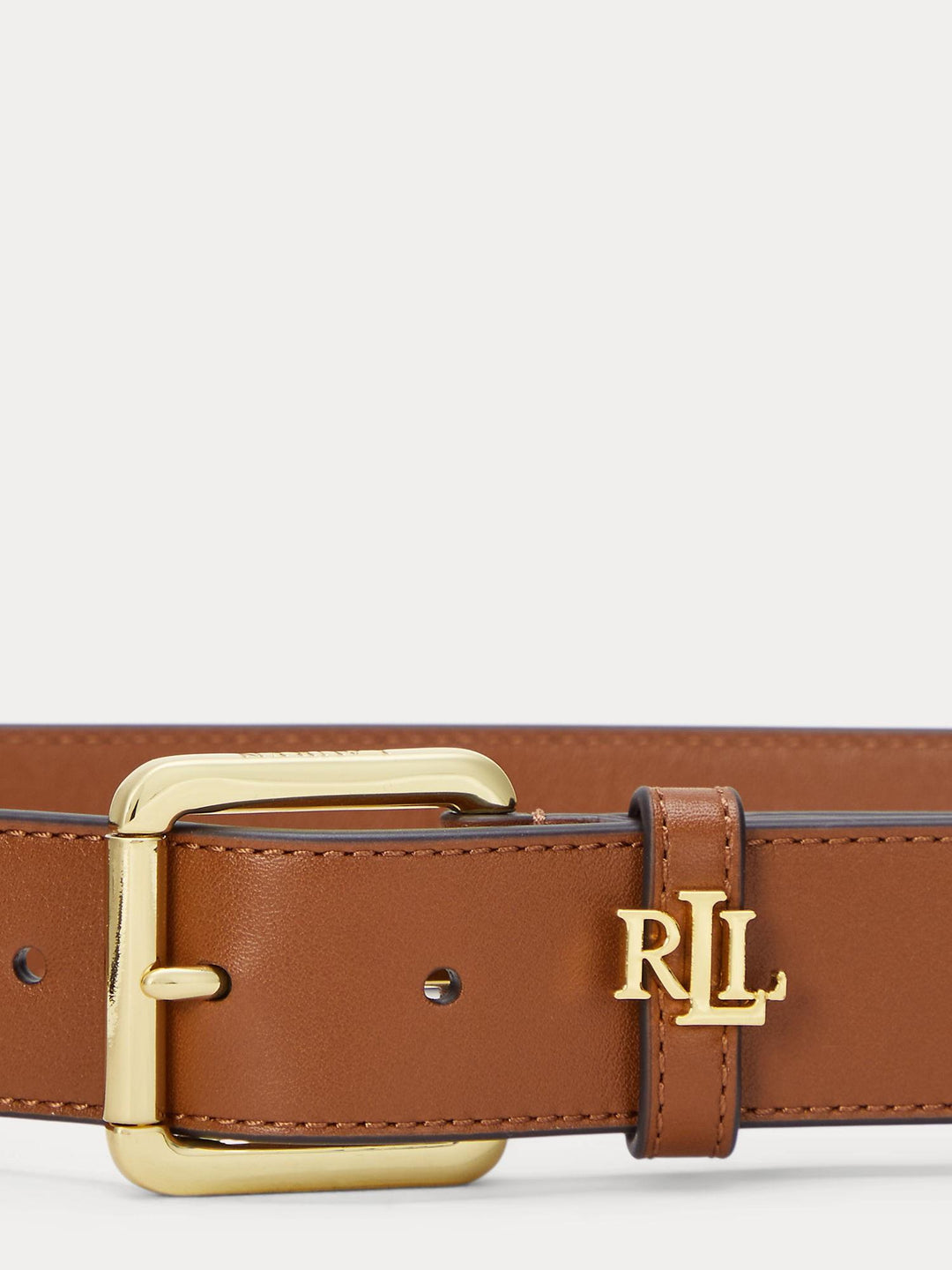 Logo keeper leather belt