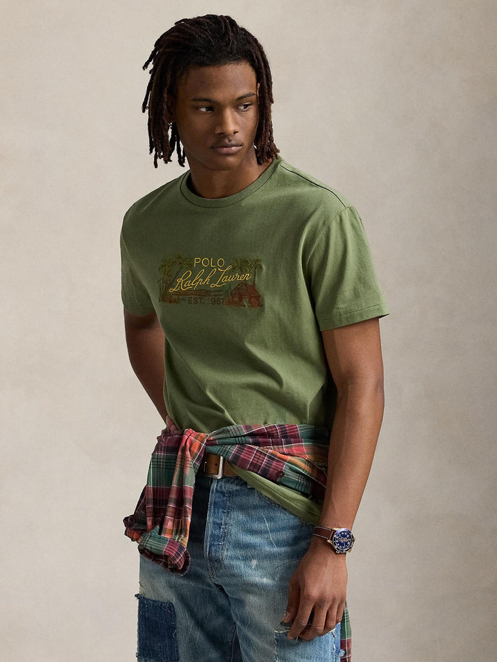 Classic Fit Embroided Jersey Tee