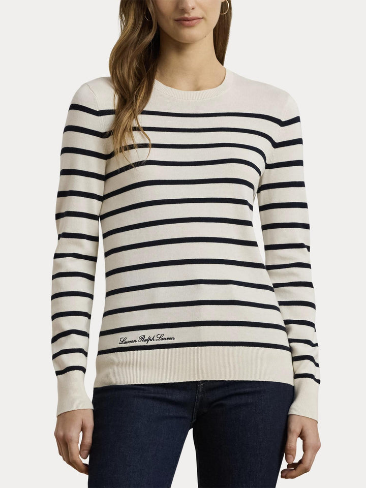 Striped cotton sweater