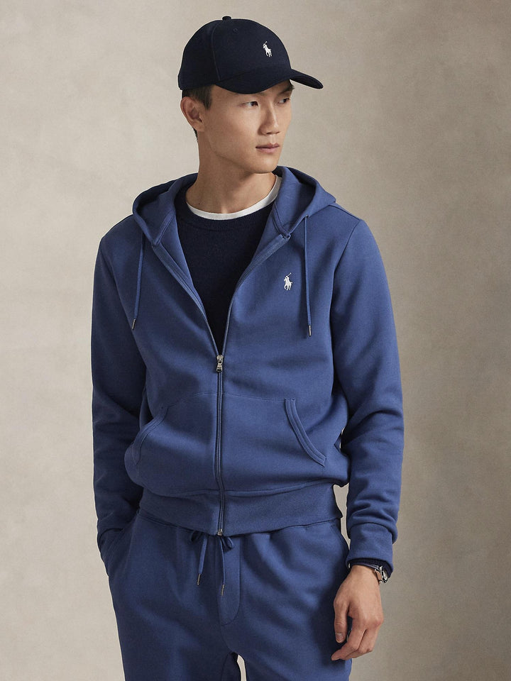 Double knit full zip hoodie