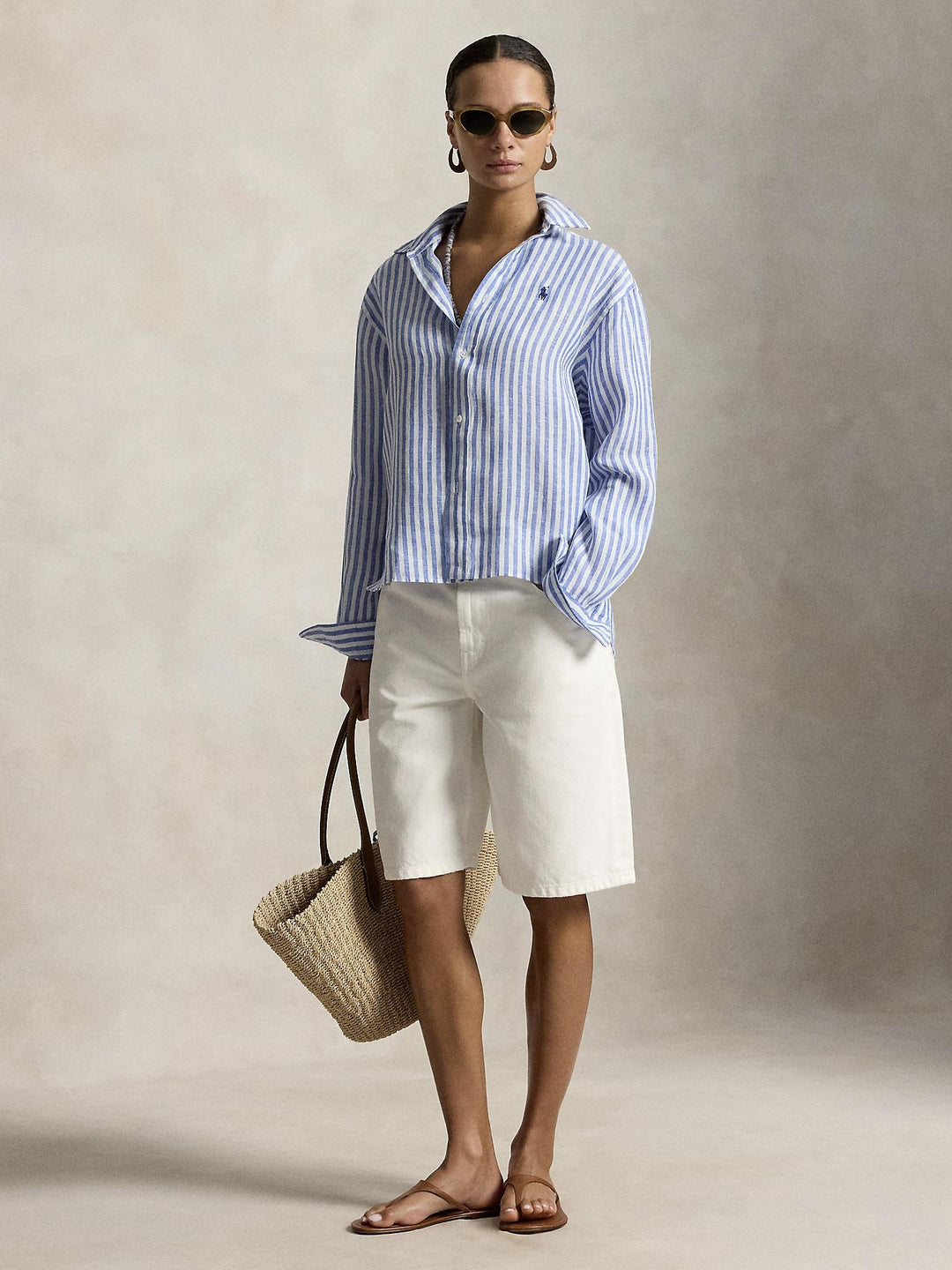 Gingham linen shirt
