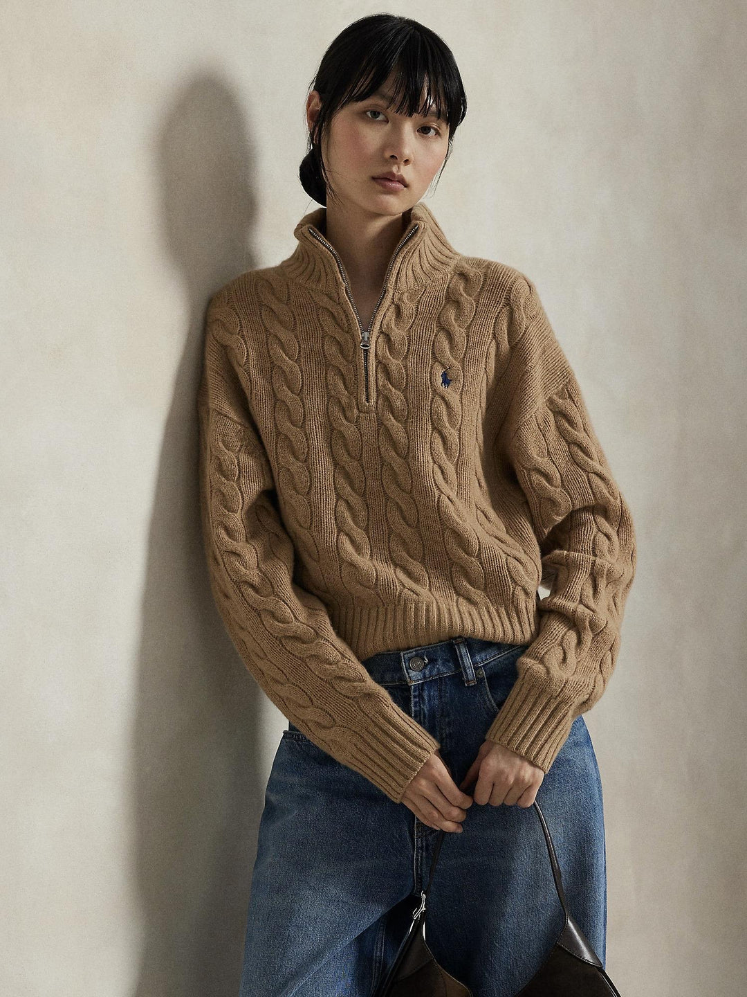 Cable Wool Casmere Crewneck