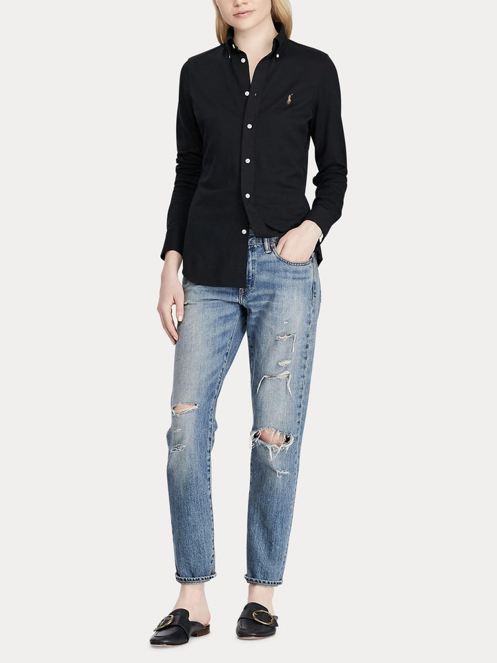 Slim fit knit oxford