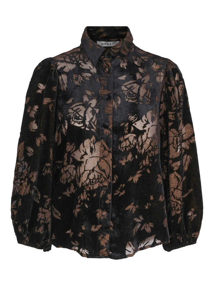 Velvet silk lurex blouse