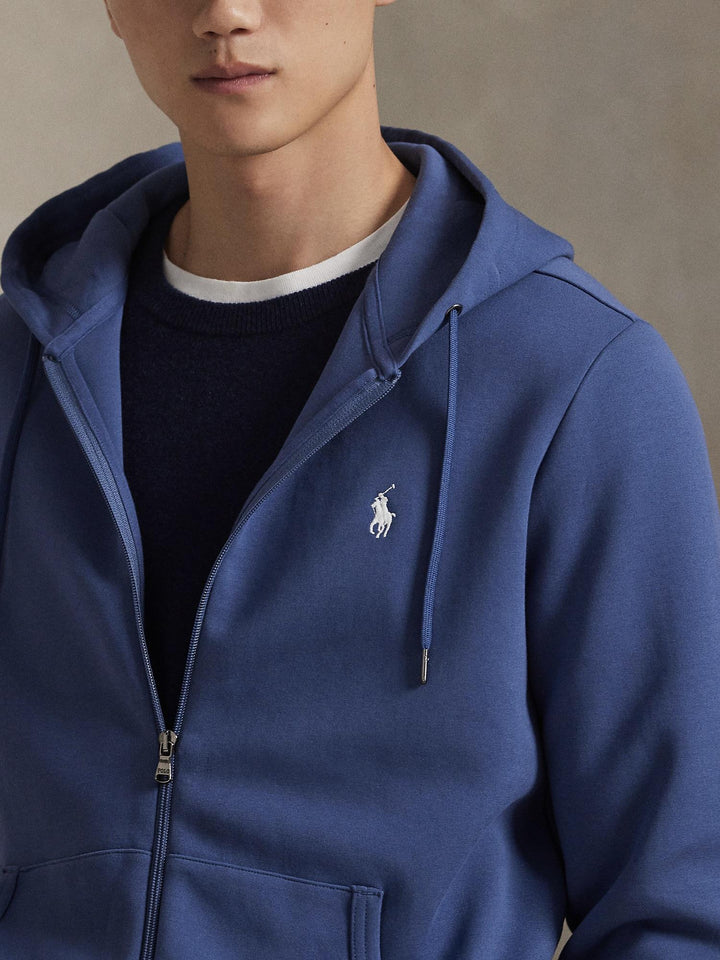 Double knit full zip hoodie