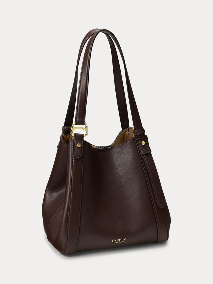 Leather small tote bag