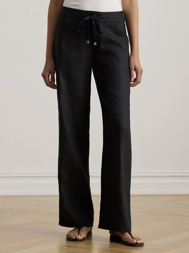 Wide leg linen pant