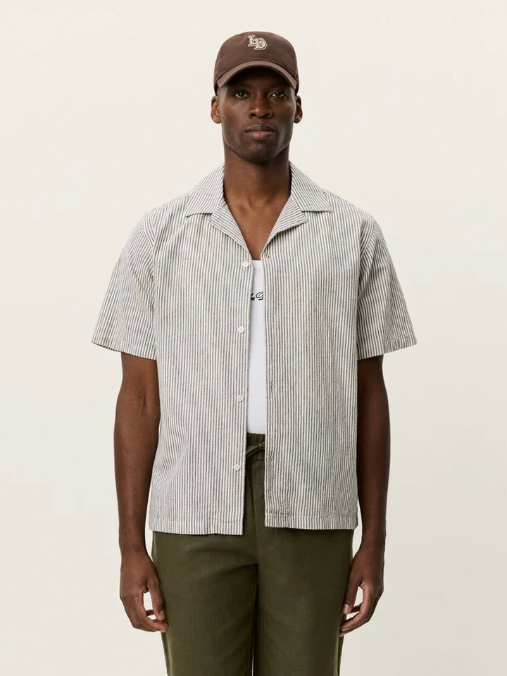 Lukas Stripe Cotton Linen Shirt