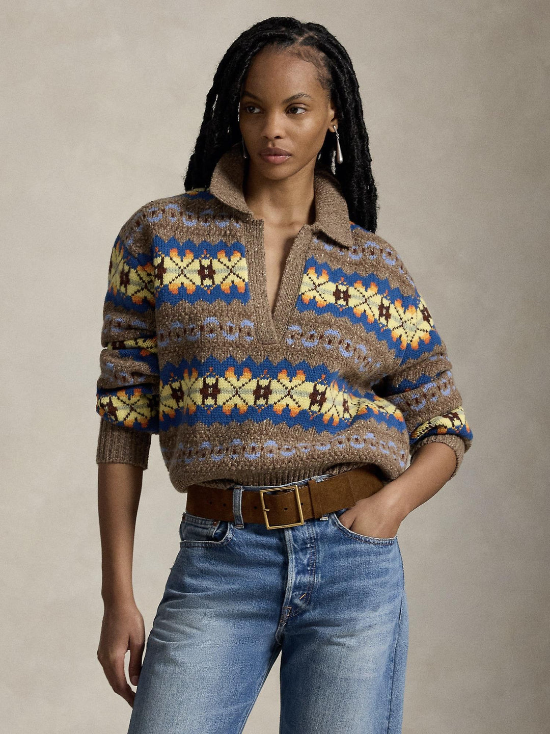 Fair Isle Wool Blend Sweater
