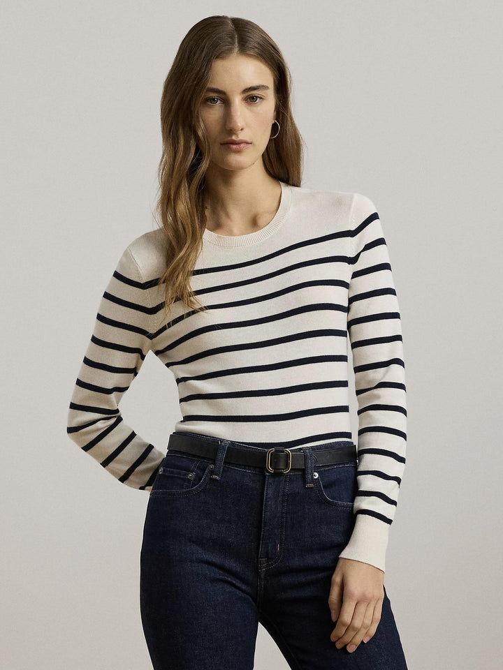 Striped cotton sweater