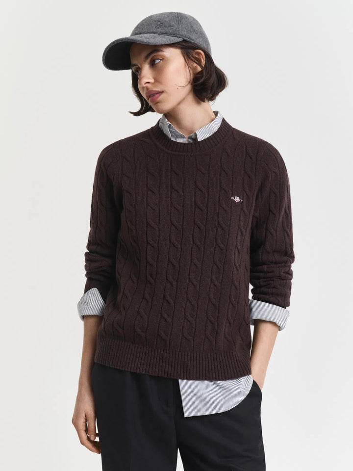 Lambswool Cable C-neck