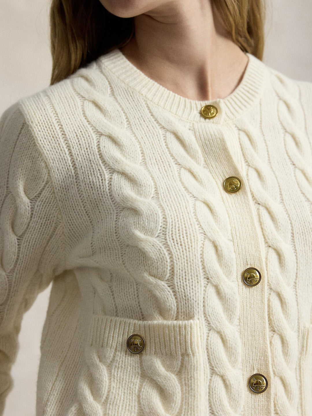 Cable Wool Casmere Cardigan