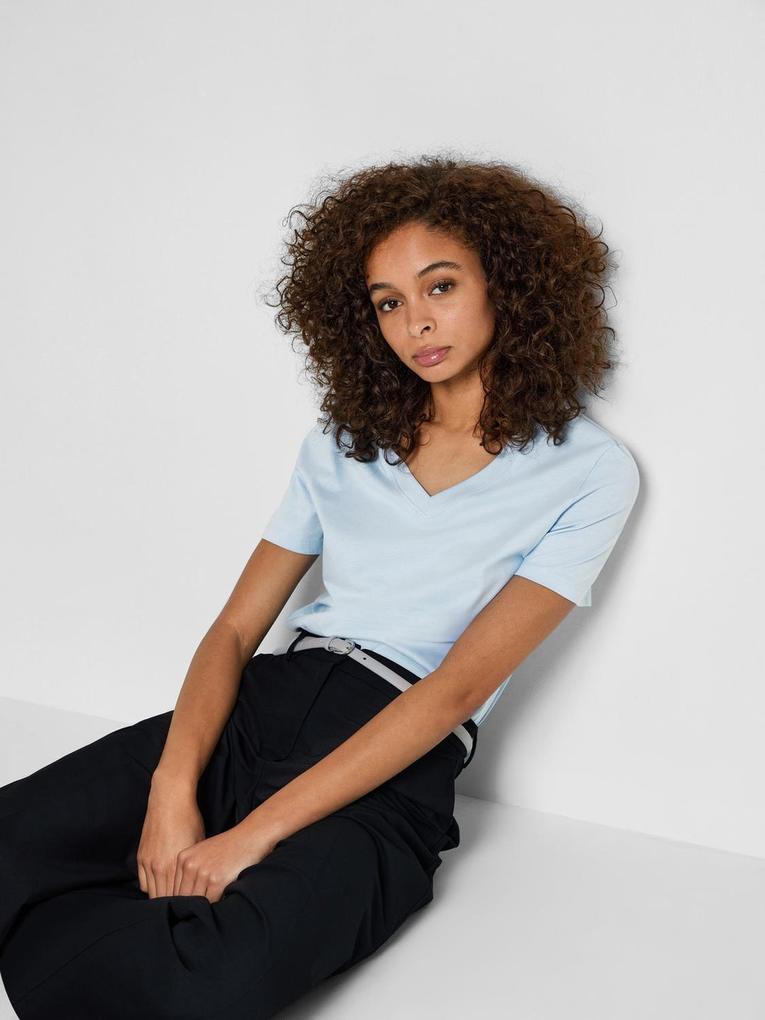 Slwessential Ss V-Neck Tee Noos