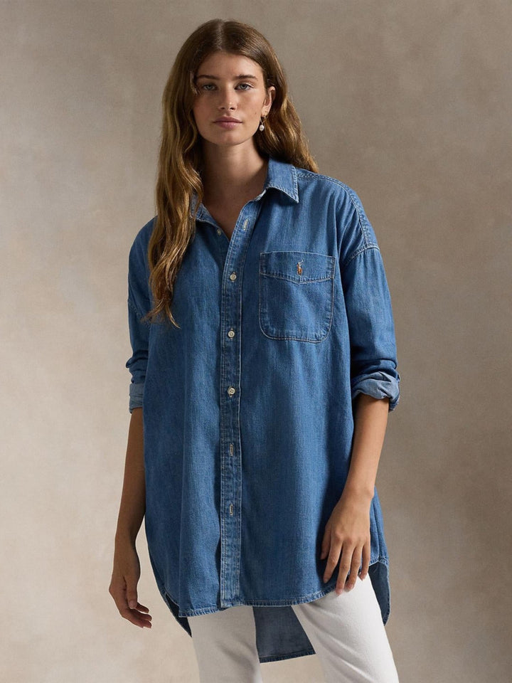 Big pocket denim shirt