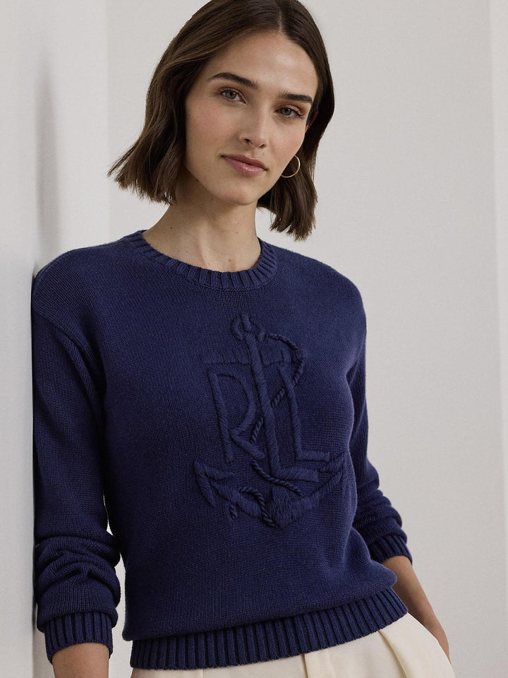 Anchor logo cotton sweater