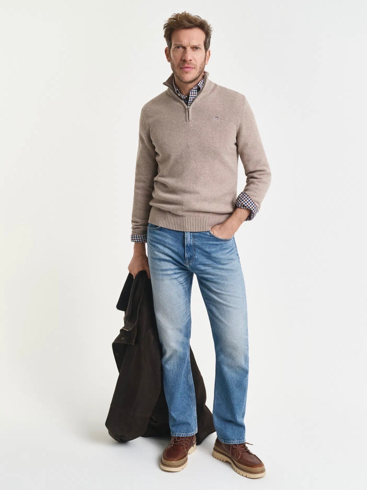 Casual Cotton Half Zip