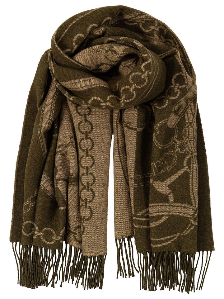 Jacquard wrap scarf