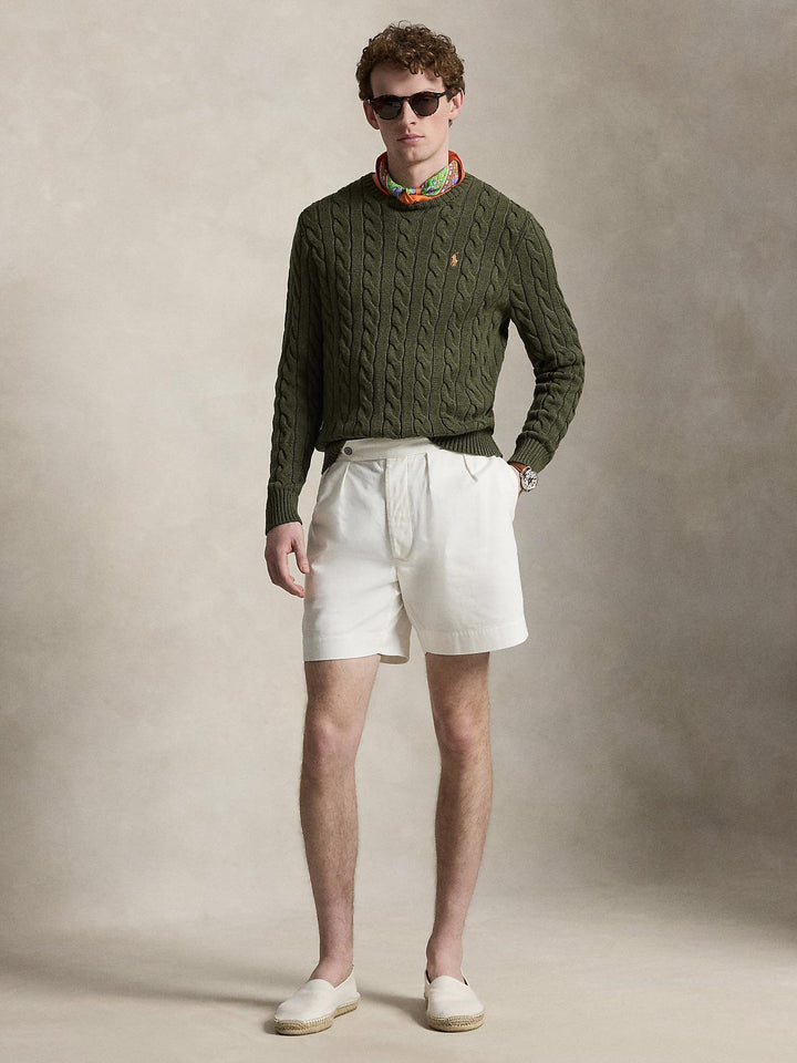 Cable knit cotton sweater