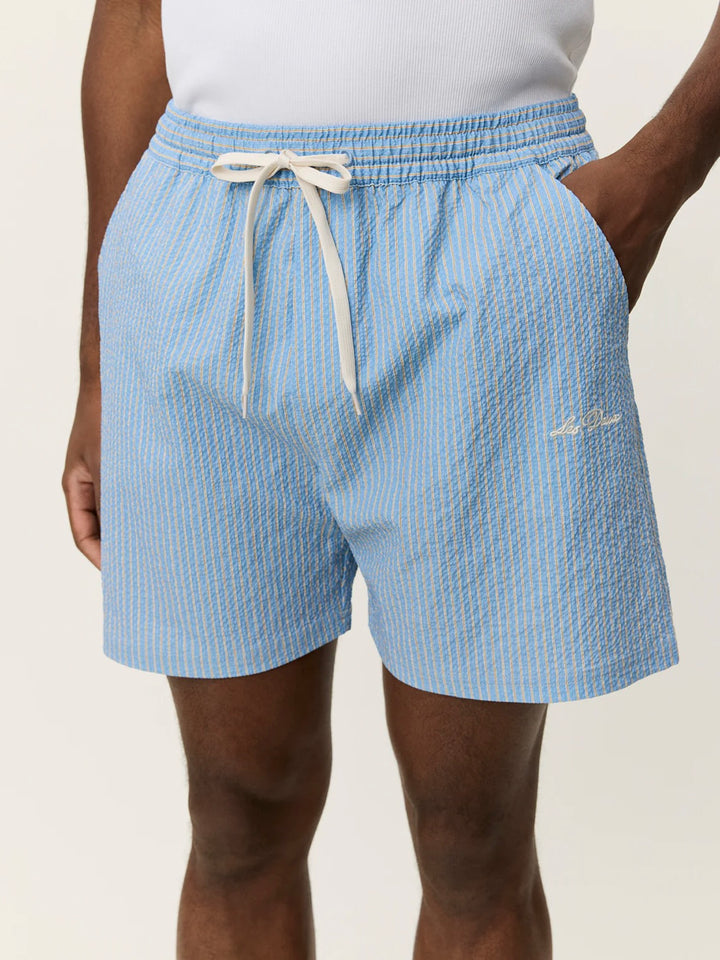 Stan Stripe Seersucker Swim Shorts