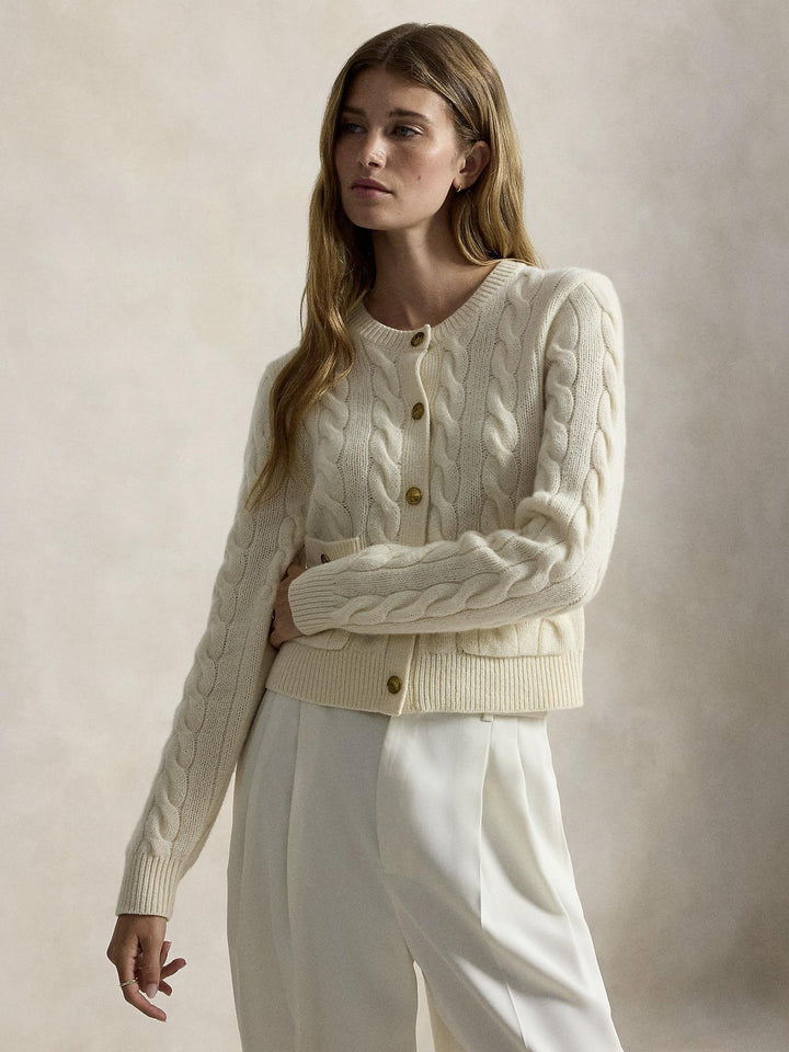 Cable Wool Casmere Cardigan