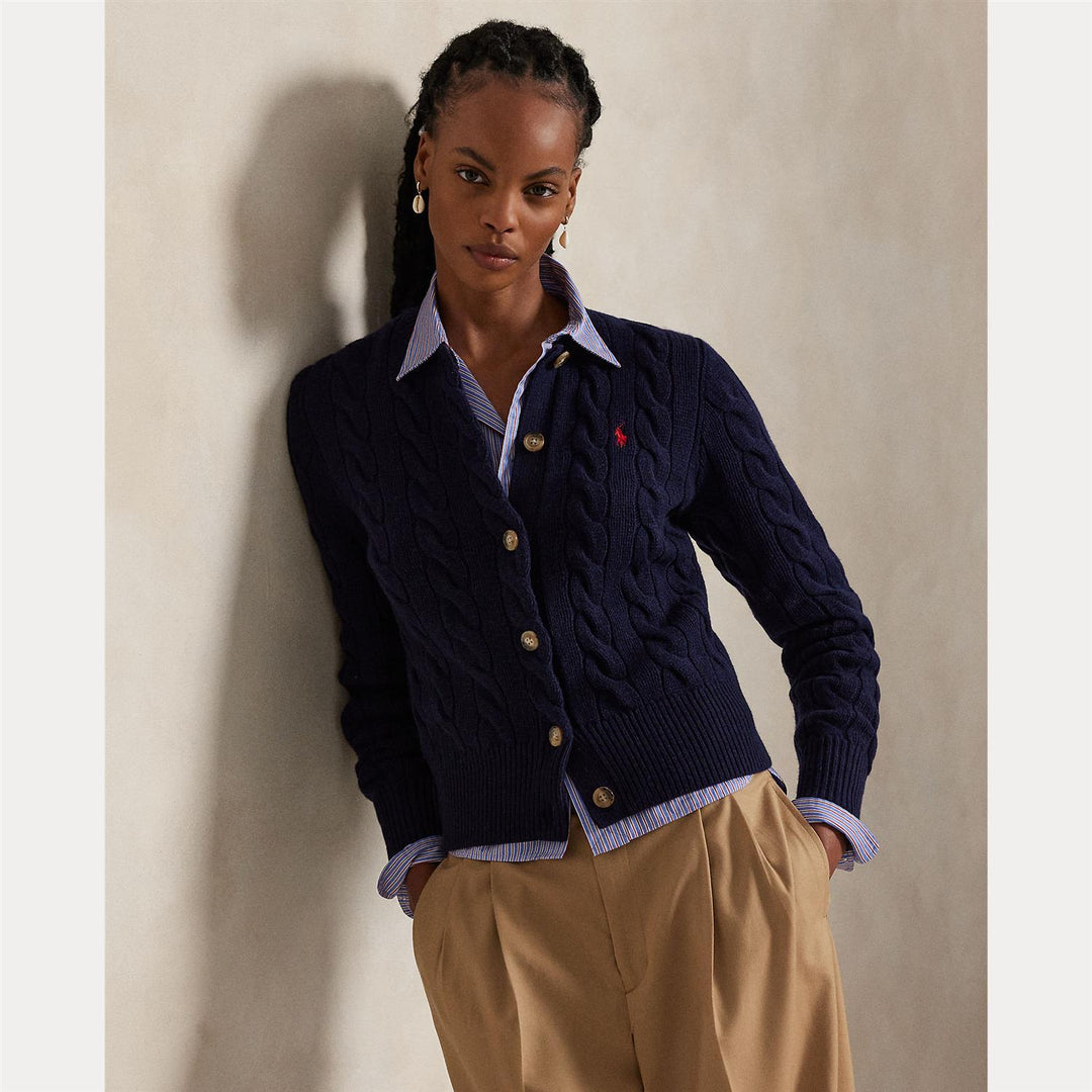 Cable Wool Casmere Cardigan