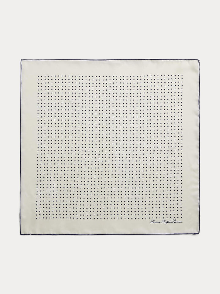 Polka dot silk scarf