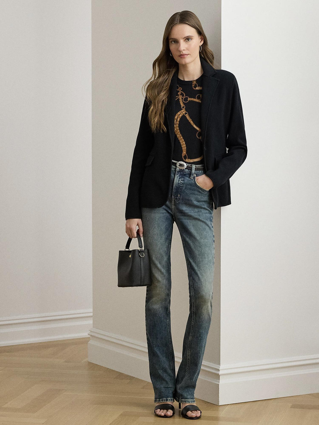 Cotton Blend Sweater Blazer