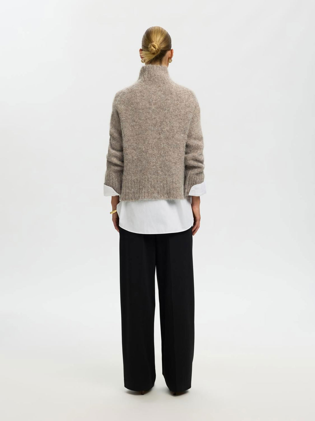 Slwgabriella Ls Knit High Neck Noos