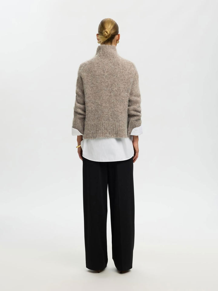 Slwgabriella Ls Knit High Neck Noos