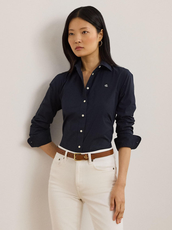 Easy care stretch cotton shirt