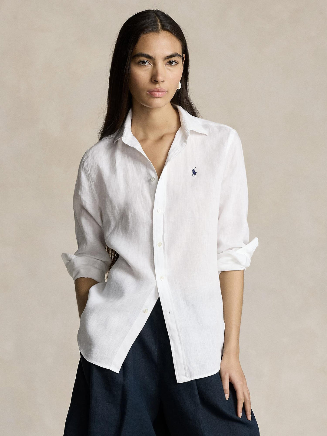 Classic fit linen shirt