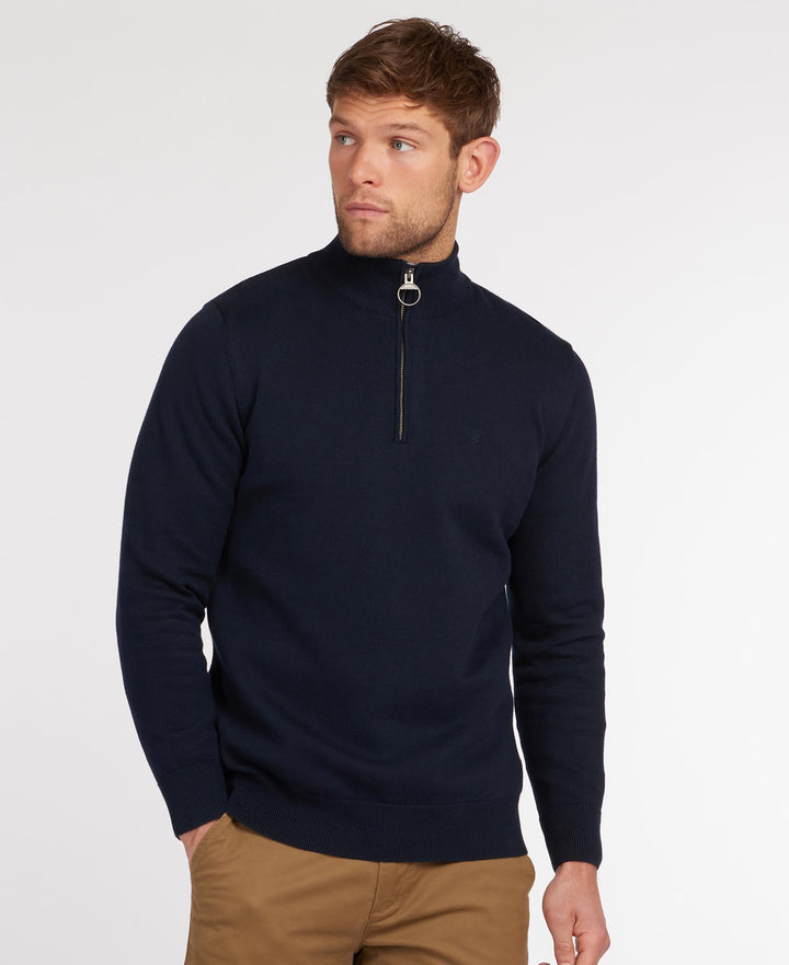 Cotton half zip