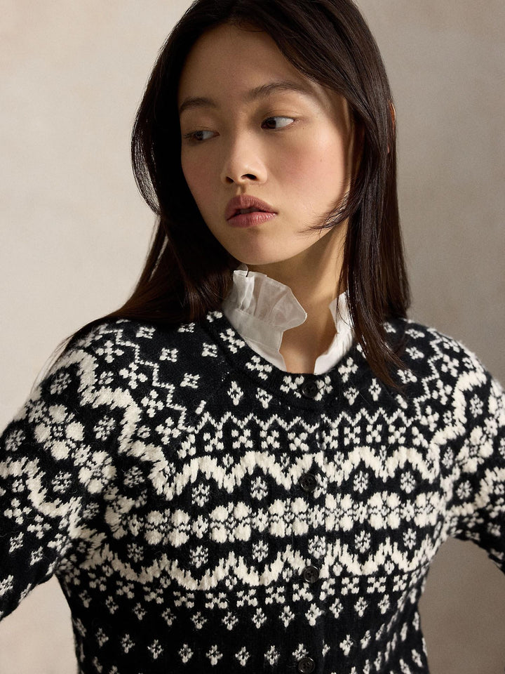 Fair Isle Wool Blend cardigan