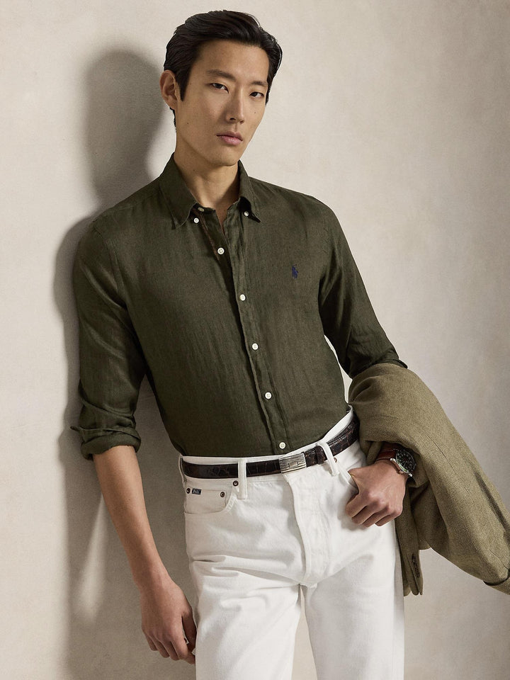 Custom fit linen shirt