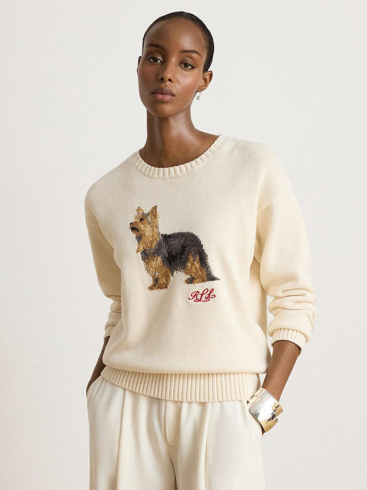 Intarsia-Knit Yorkshire Terrier Sweater
