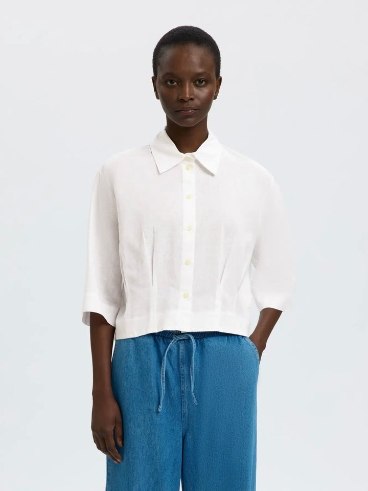 Slfcleo Regular 3/4 Cropped Shirt B
