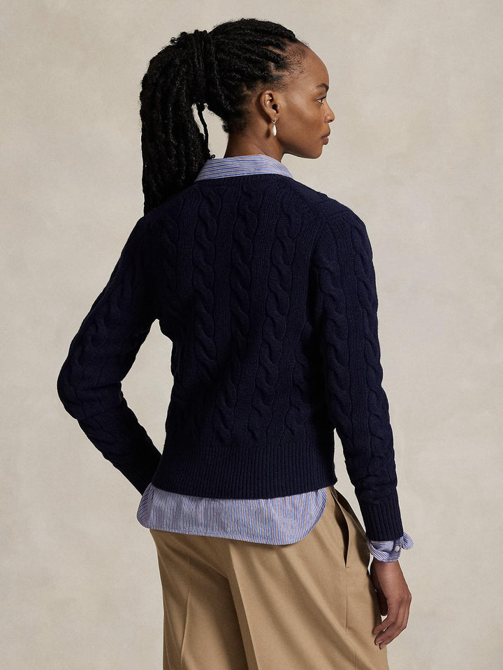 Cable Wool Cashmere Cardigan
