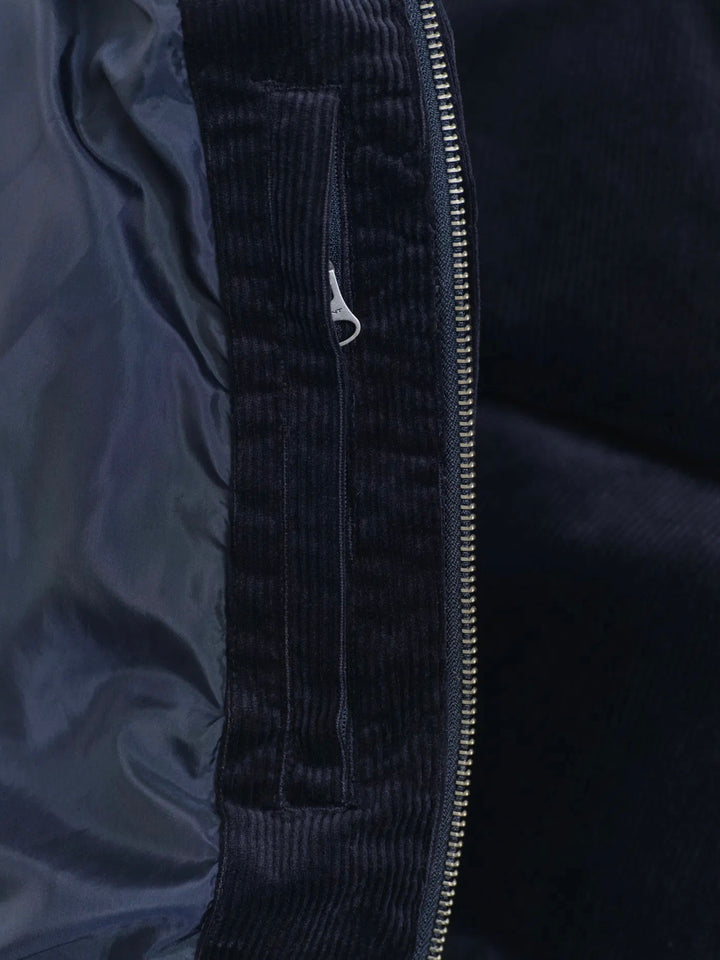 Cord puffer jacket