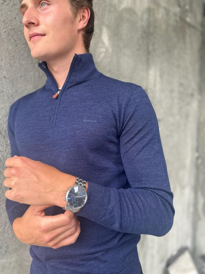 Extrafine Merino Wool Half Zip