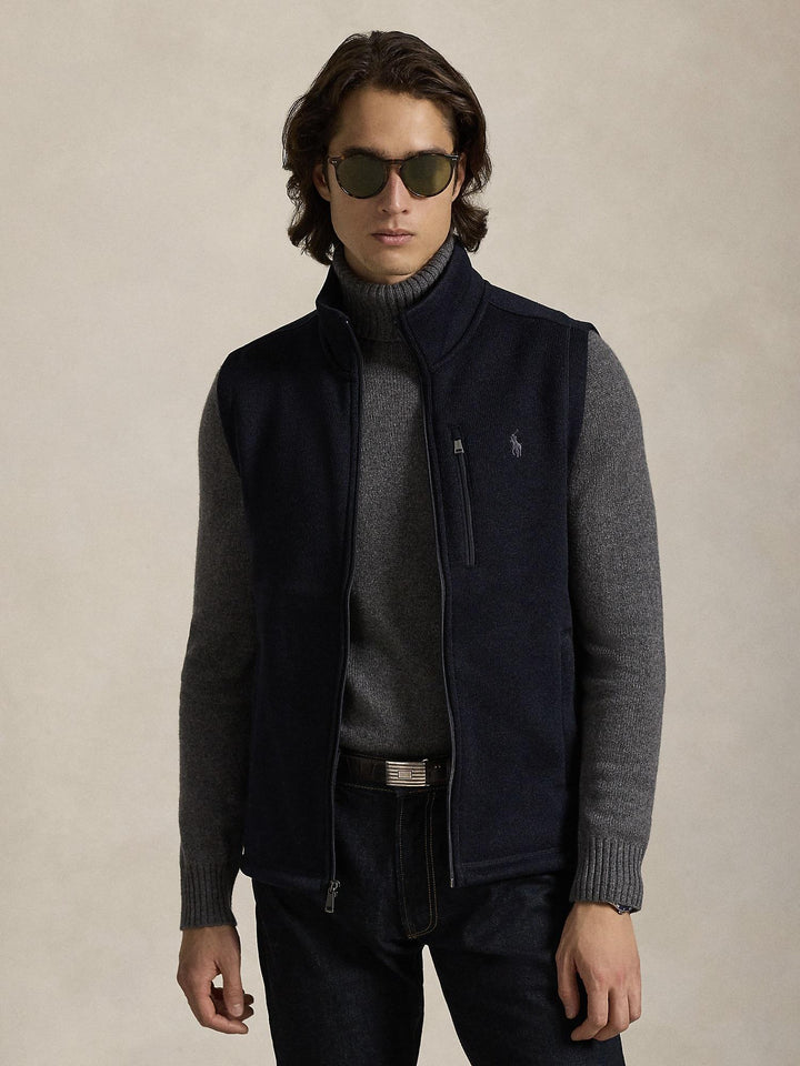 Brushed Fleece Mockneck Vest