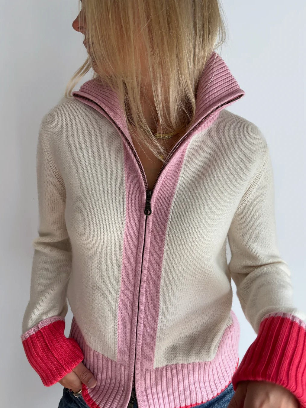 Contrast cardigan