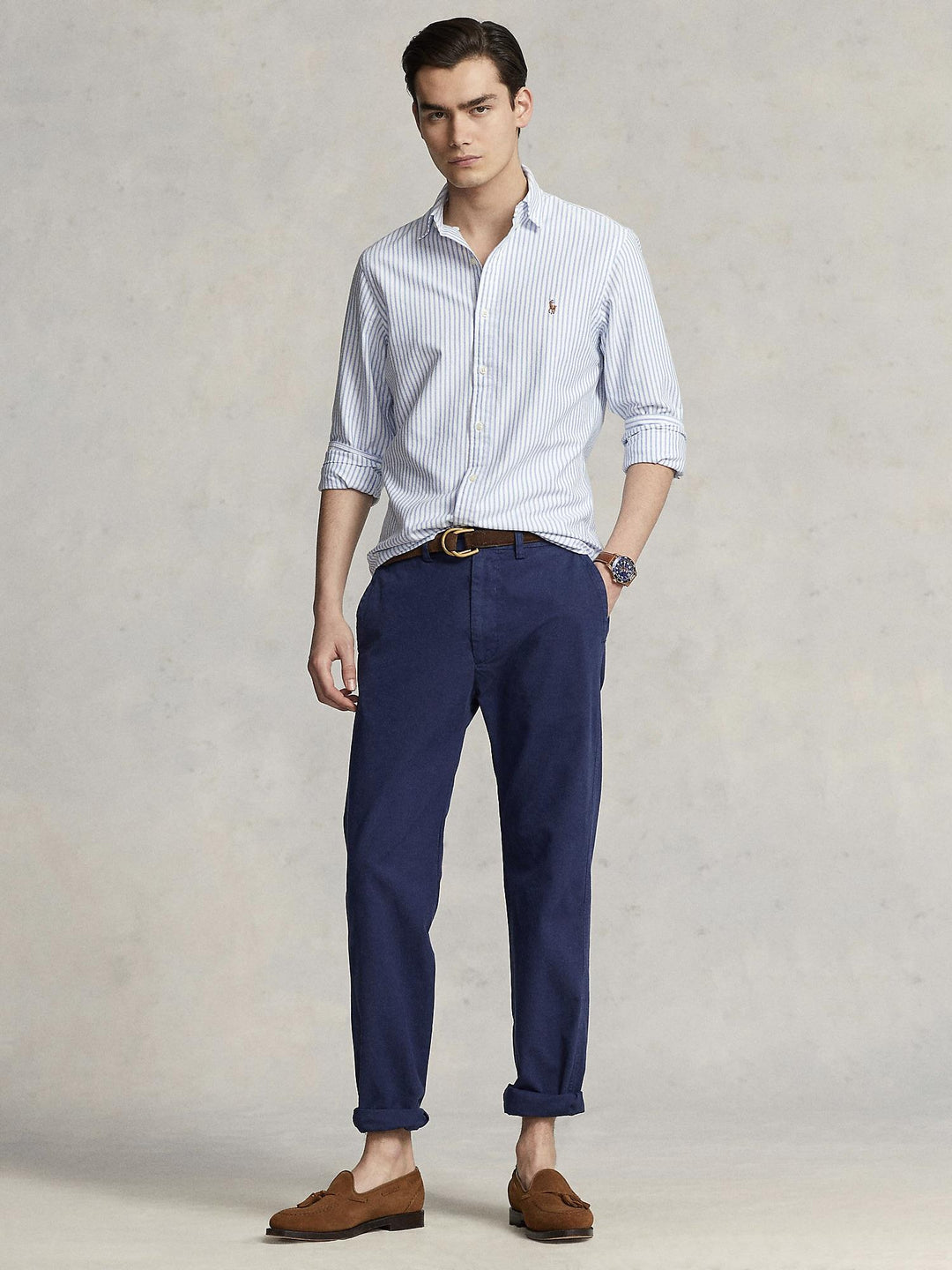 Slim Fit Striped Oxford Shirt