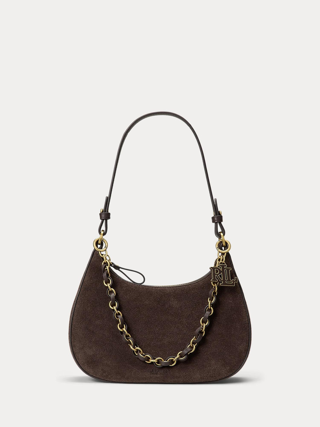 SUEDE MARCY ZIP SHOULDER BAG
