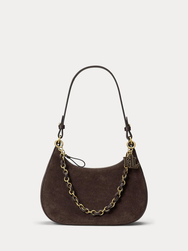 SUEDE MARCY ZIP SHOULDER BAG
