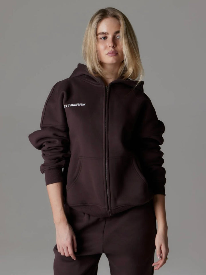 Sports studio oversized zip hoodie