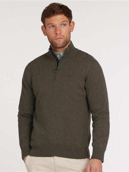 Cotton half zip